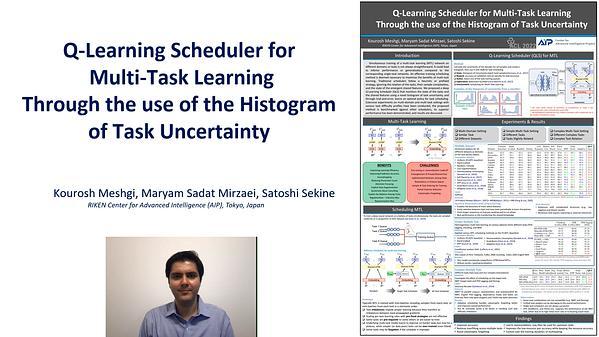 Q-Learning Scheduler for Multi Task Learning Through the use of Histogram of Task Uncertainty