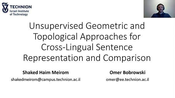 Unsupervised Geometric and Topological Approaches for Cross-Lingual Sentence Representation and Comparison