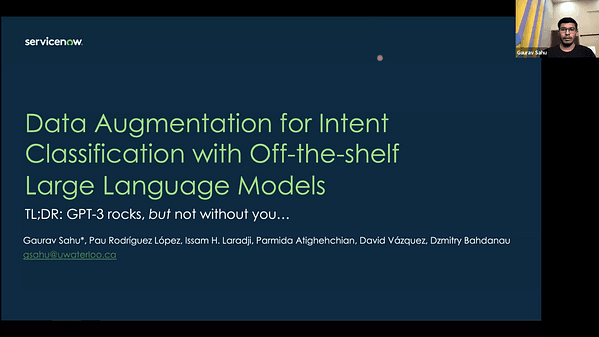 Data Augmentation for Intent Classification with Off-the-shelf Large Language Models
