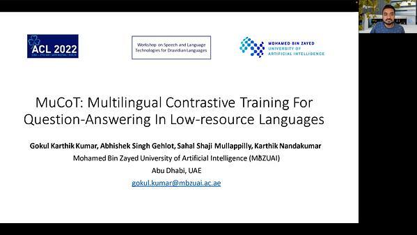 MuCoT: Multilingual Contrastive Training for Question-Answering in Low-resource Languages
