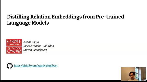 Distilling Relation Embeddings from Pre-trained Language Models