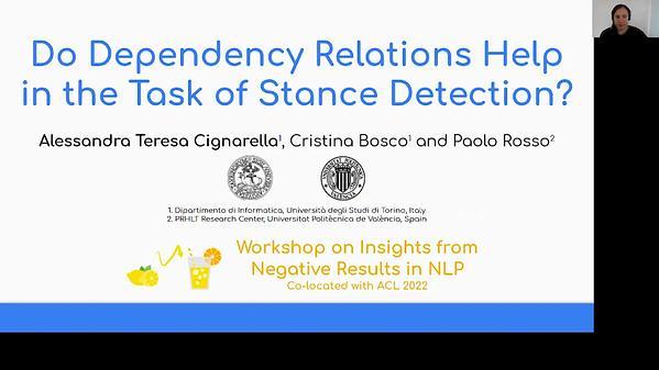 Do Dependency Relations Help in the Task of Stance Detection?