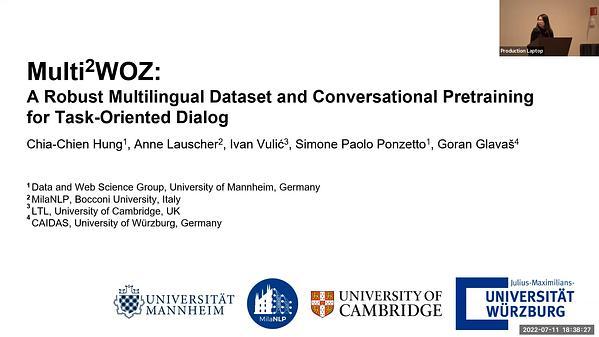 Multi2WOZ: A Robust Multilingual Dataset and Conversational Pretraining for Task-Oriented Dialog