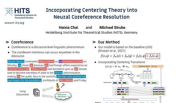 Incorporating Centering Theory into Neural Coreference Resolution