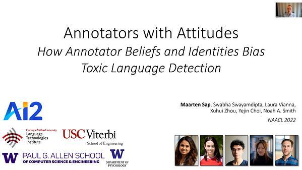 Annotators with Attitudes: How Annotator Beliefs And Identities Bias Toxic Language Detection