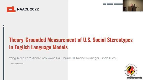 Theory-Grounded Measurement of U.S. Social Stereotypes in English Language Models