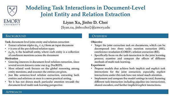 Modeling Task Interactions in Document-Level Joint Entity and Relation Extraction