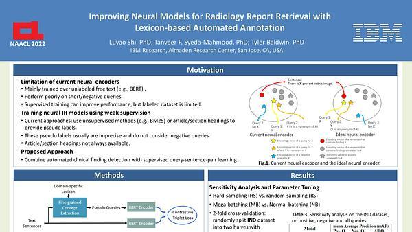 Improving Neural Models for Radiology Report Retrieval with Lexicon-based Automated Annotation