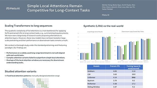Simple Local Attentions Remain Competitive for Long-Context Tasks