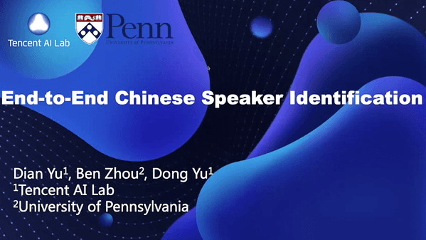 End-to-End Chinese Speaker Identification
