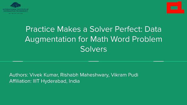 Practice Makes a Solver Perfect: Data Augmentation for Math Word Problem Solvers