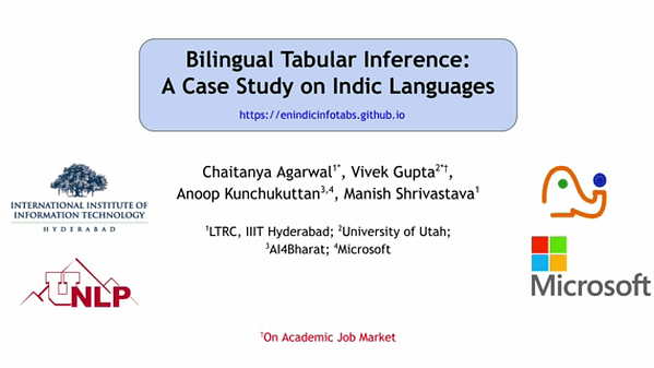 Bilingual Tabular Inference: A Case Study on Indic Languages