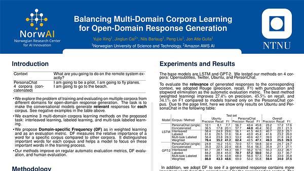 Balancing Multi-Domain Corpora Learning for Open-Domain Response Generation