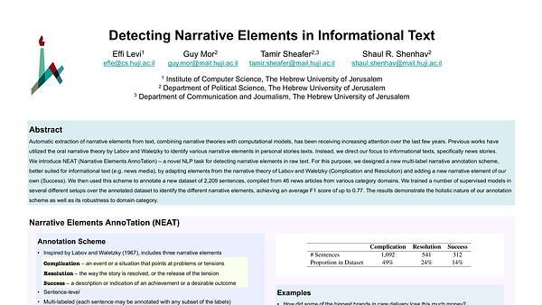Detecting Narrative Elements in Informational Text