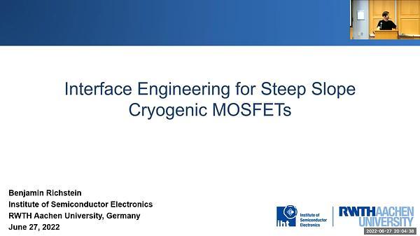 Interface Engineering for Steep Slope Cryogenic MOSFETs