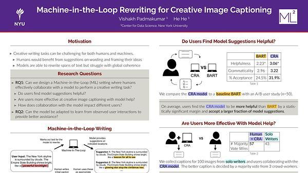 Machine-in-the-Loop Rewriting for Creative Image Captioning