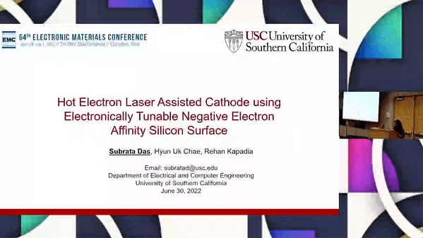 Hot Electron Laser Assisted Cathode using Electronically Tunable Negative Electron Affinity Silicon Surface