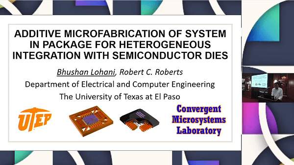 Additive Microfabrication of System in Package for Heterogenous Integration with Semiconductor Dies