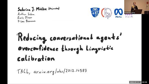 Reducing conversational agents' overconfidence through linguistic calibration