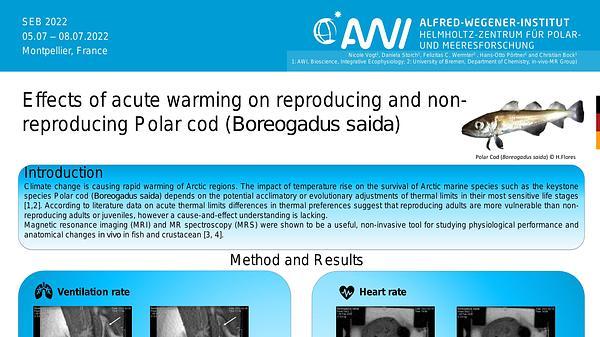 Effects of acute warming on reproducing and non-reproducing polar cod (Boreogadus saida)