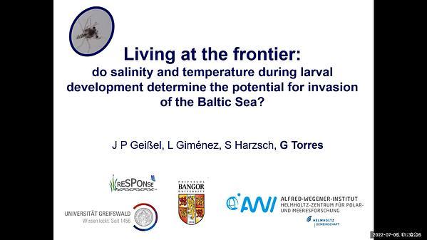 Living at the frontier - salinity and temperature during larval development determine the potential for invasion of the Baltic Sea