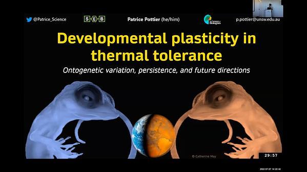 Developmental plasticity in thermal tolerance: ontogenetic variation, persistence, and future directions