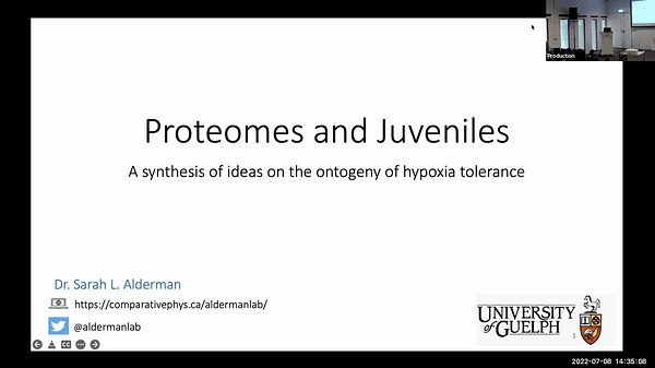 Proteomes & Juveniles: A synthesis of ideas on the ontogeny of hypoxia tolerance