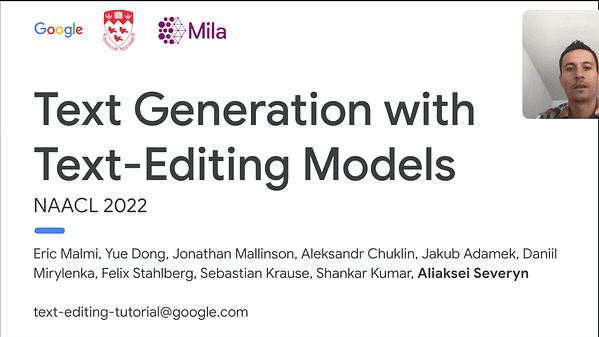 Text Generation and Text-Editing Models