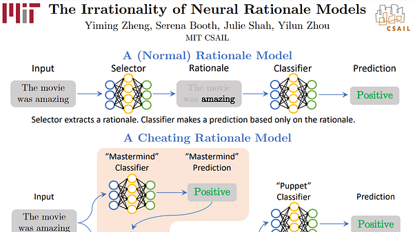 The Irrationality of Neural Rationale Models