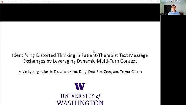 Identifying Distorted Thinking in Patient-Therapist Text Message Exchanges by Leveraging Dynamic Multi-Turn Context