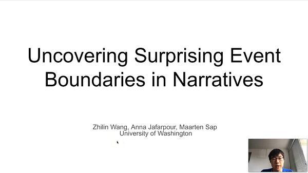 Uncovering Surprising Event Boundaries in Narratives