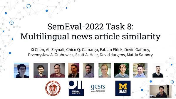SemEval-2022 Task 8: Multilingual news article similarity