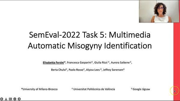 SemEval-2022 Task 5: Multimedia Automatic Misogyny Identification