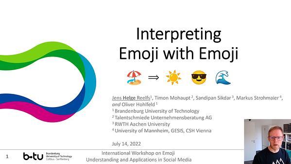 Interpreting Emoji with Emoji: 🏖️ => ☀️😎🌊