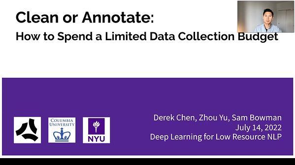 Clean or Annotate: How to Spend a Limited Data Collection Budget