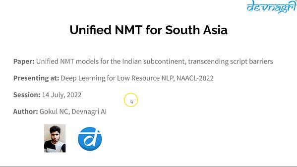 Unified NMT models for the Indian subcontinent, transcending script barriers
