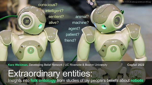 Extraordinary entities: Insights into folk ontology from studies of lay people’s beliefs about robots