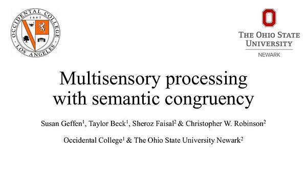 Semantic Congruence Across Sensory Modalities