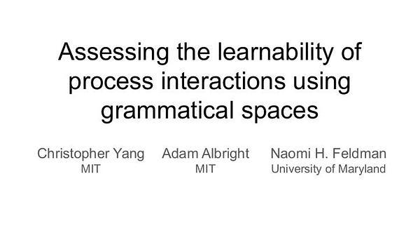 Assessing the learnability of process interactions using grammatical spaces