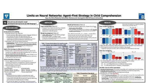 Limits on Neural Networks: Agent-First Strategy in Child Comprehension