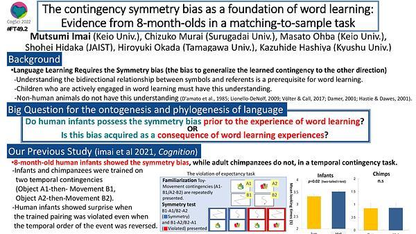 The contingency symmetry bias as a foundation of word learning: Evidence from 8-mont-olds in a matching-to-sample task