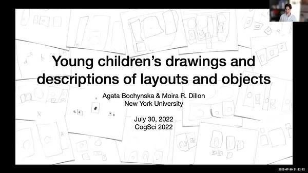 Young children’s drawings and descriptions of layouts and objects