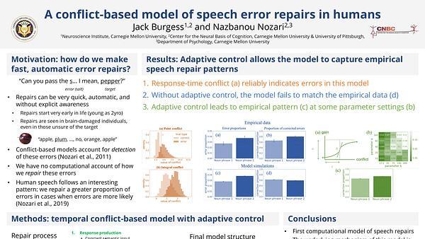 A conflict-based model of speech error repairs in humans