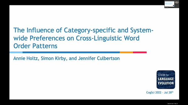 The Influence of Category-specific and System-wide Preferences on Cross-Linguistic Word Order Patterns