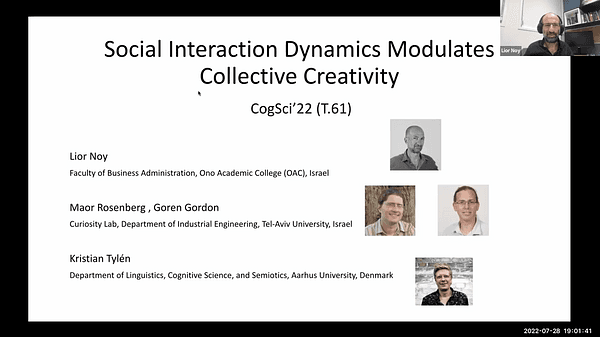 Social Interaction Dynamics Modulates Collective Creativity