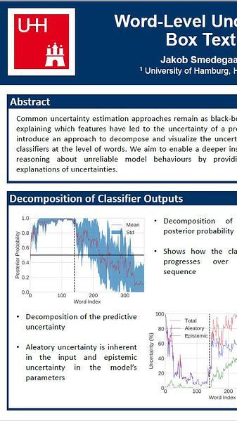 Word-Level Uncertainty Estimation for Black-Box Text Classifiers using RNNs