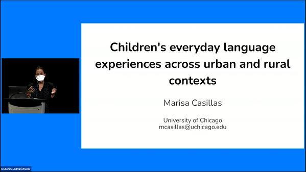 Children's everyday language experiences across urban and rural contexts