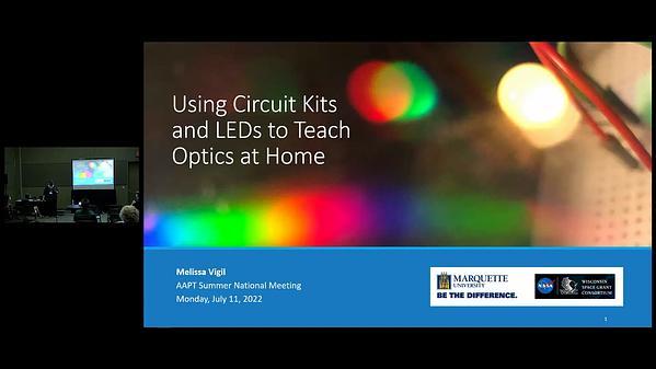 Using Circuit Kits and LEDs to Teach Optics at Home