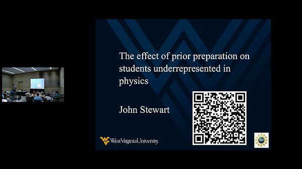 The Effect of Prior Preparation on Students Underrepresented in Physics