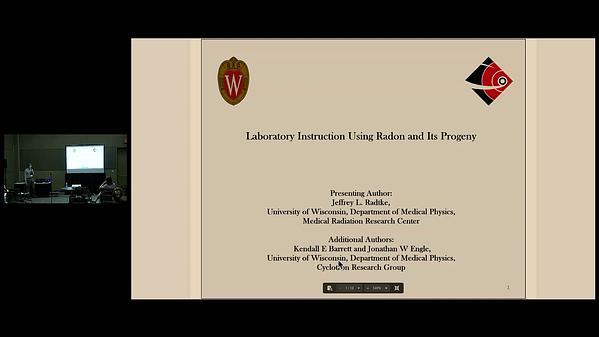 Laboratory Instruction Using Radon and Its Progeny